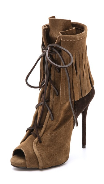 Giuseppe Zanotti Suede Fringe Booties