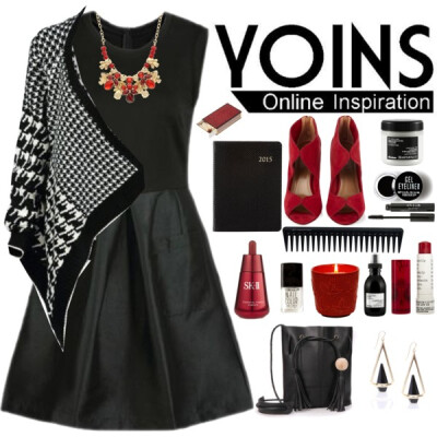 A fashion look from November 2014 featuring zipper mini dress, pattern cardigan and red suede pumps. Browse and shop related looks.