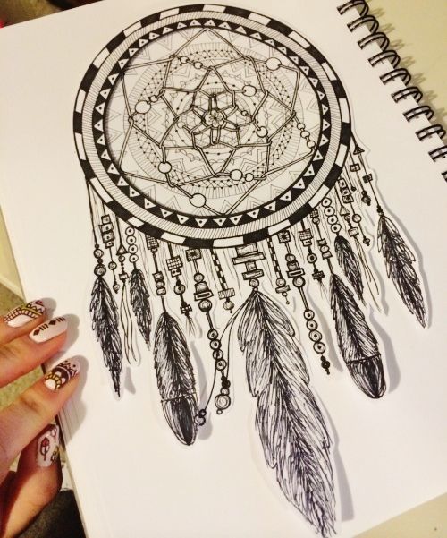 Dreamcatcher Design Drawing Art