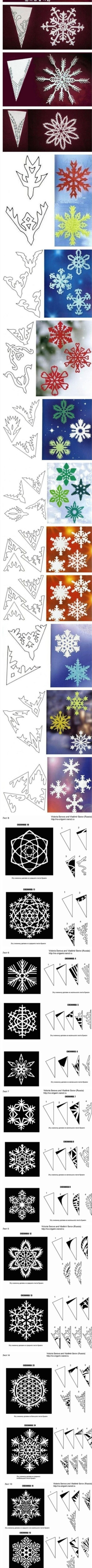 史上最全雪花剪纸教程集合，冬天窗户不会寂寞了。