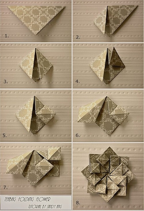 (via Sandy’s Space: Teabag Folding Flowers)