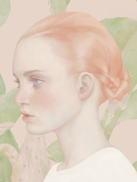 女孩与花。作者：Hsiao Ron Cheng