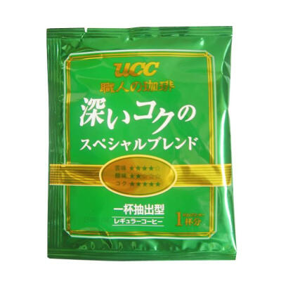 日本进口 UCC职人咖啡 滤挂纯咖啡 纯黑浓郁挂耳咖啡 7g品尝装