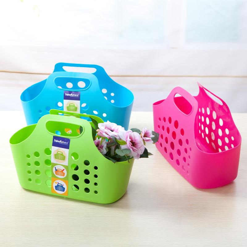 购物篮手提篮沐浴篮子收纳篮洗澡塑料洗漱篮收纳筐脏衣篮浴室提篮