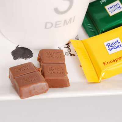 双12价：36.8元 ritter sport德国进口瑞特斯波德mini迷你运动巧克力玉米散装喜糖