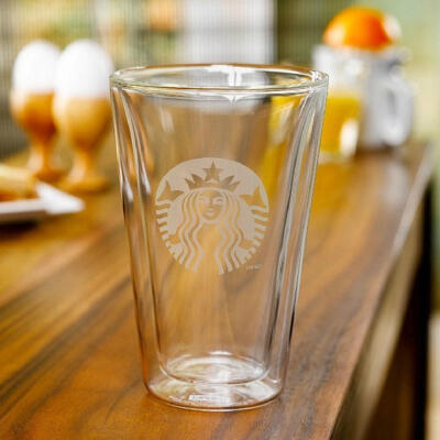 手工吹制STARBUCKS星巴克杯子 双层高硼硅玻璃杯咖啡杯啤酒杯水杯