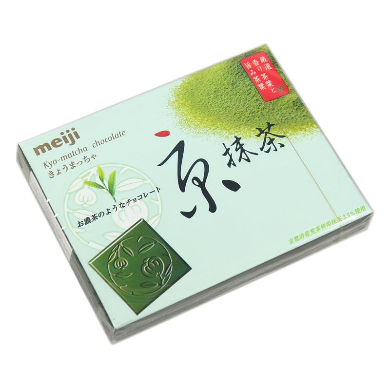 热卖日本进口 明治meiji 京都抹茶超浓抹茶巧克力片60g12枚4569