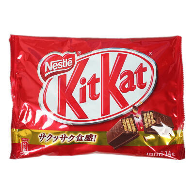 日本 雀巢Nestle kitkat 牛奶巧克力夹心威化饼162.4g14枚8069