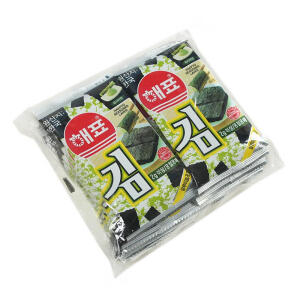 韩国紫菜 进口零食品 海牌海飘 芥末味 即食烤海苔20g10袋1578