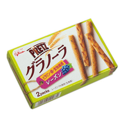 日本固力果glico PRETZ百力滋 格兰诺拉燕麦葡萄味饼干棒31g2682