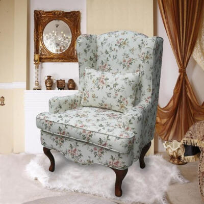 美式家具 美式沙发美式乡村老虎椅 高背椅 单人沙发布艺沙发