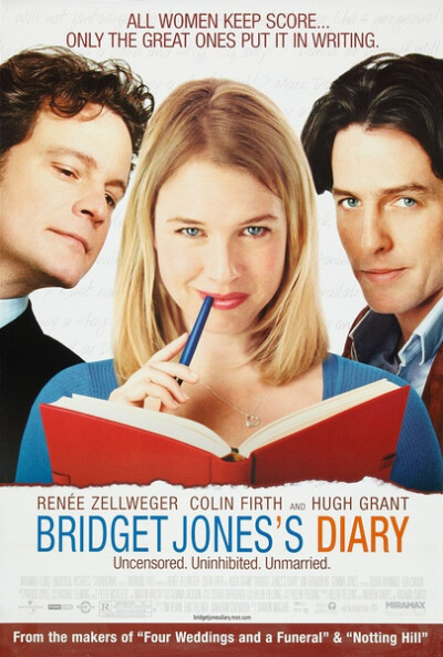 圣诞必看99部好片No.93 BJ单身日记 Bridget Jones's Diary (2001) 当大龄单身女屌丝遇到高富帅？！女屌丝还是女屌丝，不同的是？等大家自己看吧！