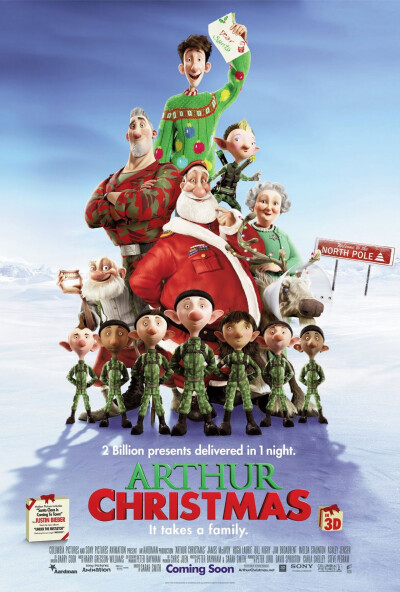 圣诞必看99部好片No.63 亚瑟·圣诞 Arthur Christmas (2011) 圣诞老人漏发件儿了！追件补发遭老罪了！