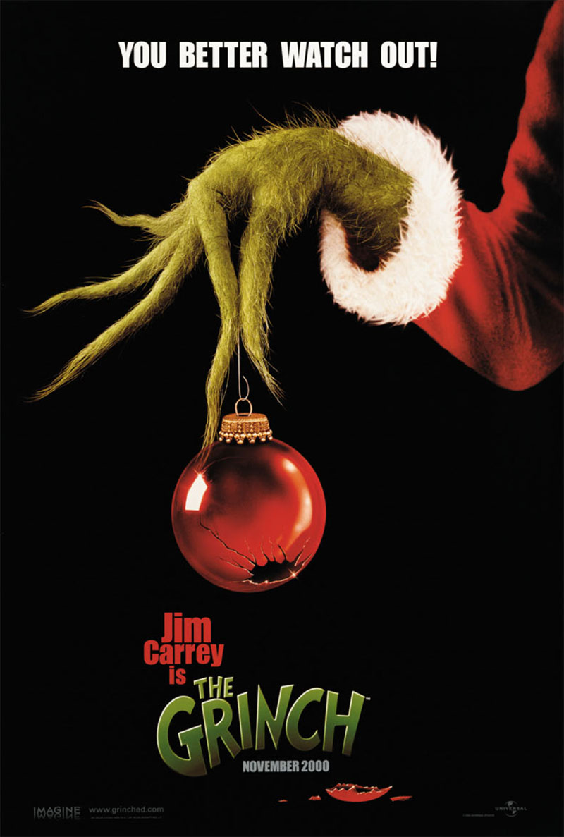 圣诞必看99部好片No.62 圣诞怪杰 How the Grinch Stole Christmas (2000) 喜欢金凯利的变相怪杰，就不能错过这版圣诞版本~同样是绿色的怪物，却没有神秘的面具，在圣诞节的这一天它究竟会做些什么呢？