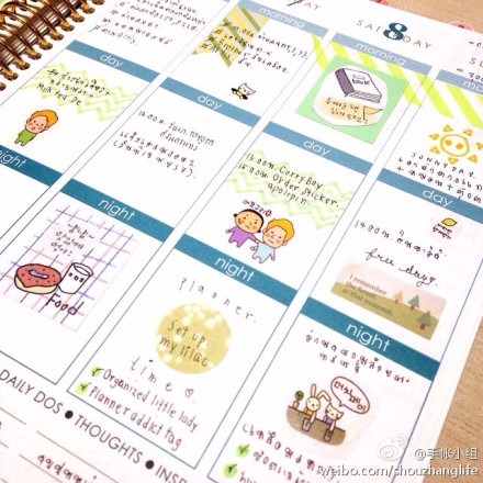 #境外精华# 下午茶时间给大家带来甜美可人的cupcake（ins：cupcake3440）。本如其名。她的Erin Condren就像杯子蛋糕一样不仅有着甜蜜蜜的外在更拥有着让人惊喜的内容。不管是寥寥几笔却不乏慧心的手绘，还是黑笔小字记下的日程上缤纷却有条理的纸胶带，一个女孩子的细腻的精致，乃萌看了就知道~