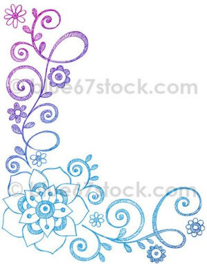 Hand-Drawn Sketchy Flowers and Vines Doodle Vector Illustration | Flickr - Photo Sharing!