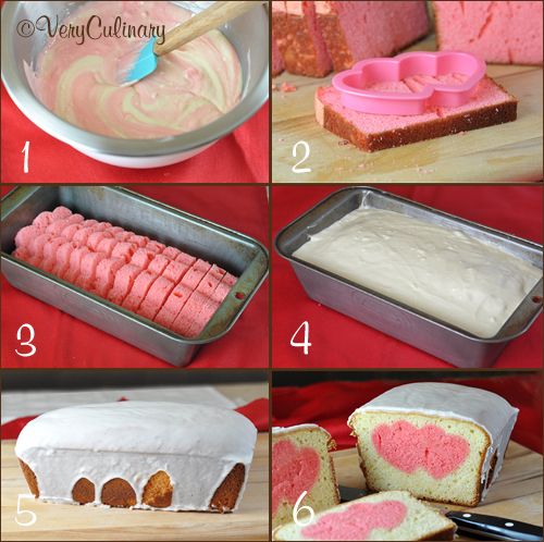 Valentine's Day Peek-A-Boo Pound Cake step by step