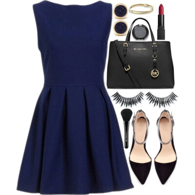 A fashion look from December 2014 featuring sleeveless dresses, high heel pumps and travel handbags. Browse and shop related looks.