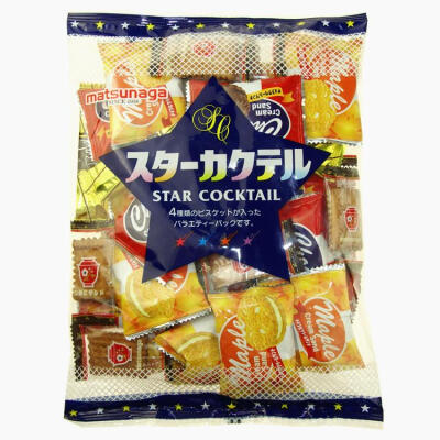 日本进口 松永matsunaga 明星鸡尾酒4种类杂锦奶油饼干270g285g