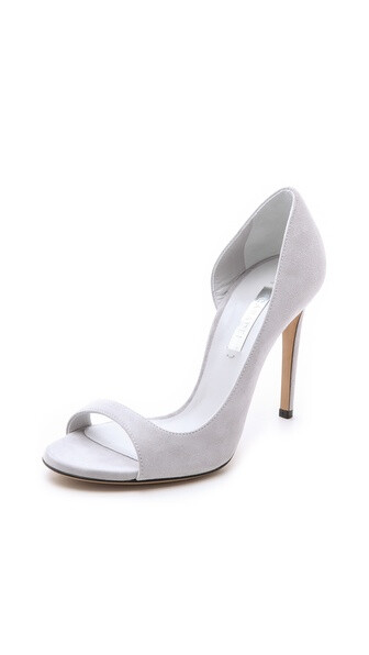 Casadei Asymmetrical Peep Toe Pumps