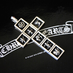 925纯银 GD 同款克罗心经典LOGO 大号纯银十字架吊坠