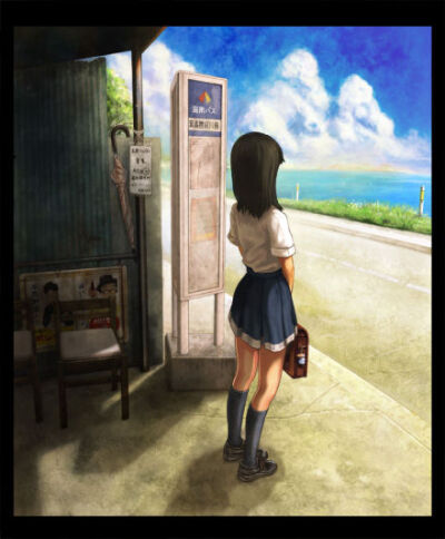 一组非常漂亮的二次元乡间风景壁纸，无水印分享。