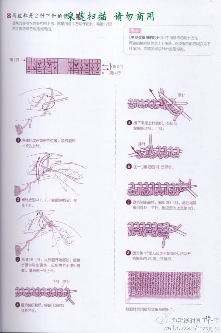 #棒针 起针 图解# 给大家分享一本专门教各种棒针起针方法的书，陆续更新。PART2