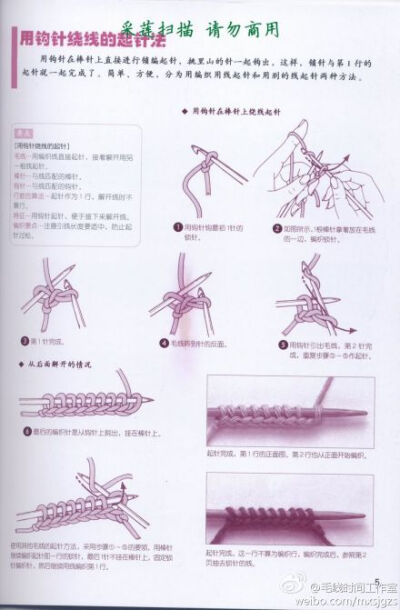 #棒针 起针 图解# 给大家分享一本专门教各种棒针起针方法的书，陆续更新。PART1