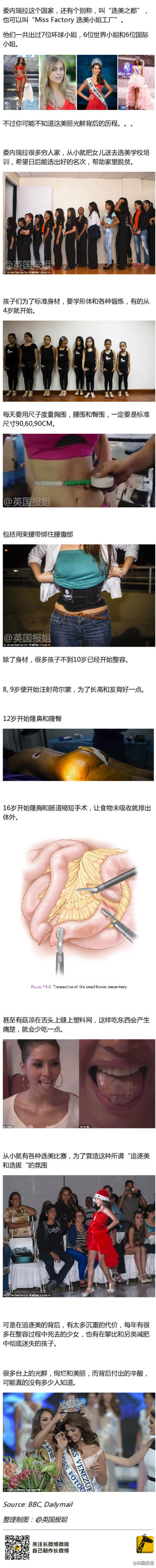 那个舌头上缝塑料的女孩儿是新晋委内瑞拉小姐她住的行政区平均每40分钟都会发生一起谋杀案，选美是她摆脱现状的最快途径。委内瑞拉有女孩子的家庭几乎都是倾家荡产的来为自己女儿选美做铺垫，即使不能得到冠军也有成…