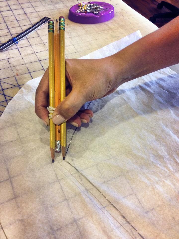 Here is a great little tip when measuring your seam allowance, stack three pencil's together with a rubber and. One stroke and you have the perfect 1/2&amp;quot; seam allowance. So clever!