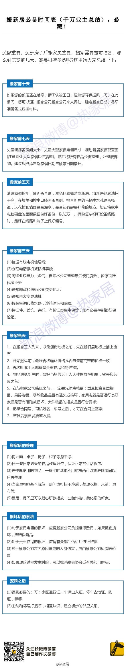 搬新房必备时间表（千万业主总结），必藏！!