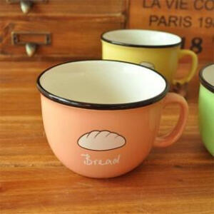 zakka杂货 日系小清新早餐杯 咖啡杯 陶瓷杯 糖果色4色入