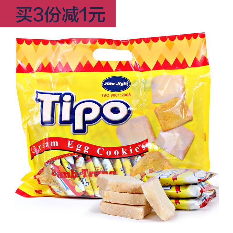 2袋免邮越南丰灵tipo面包干300g好吃的进口零食品饼干友谊