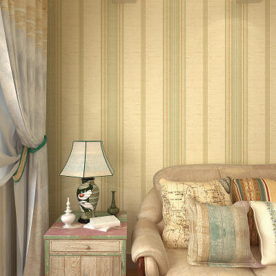 歌诗雅美式简约风格墙纸 客厅卧室满铺竖条纹环保纯纸壁纸108