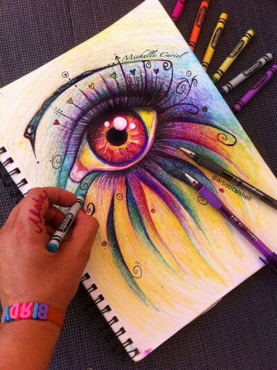 Eye have passion Original ART 8x10 on 11x14 mat by michellecuriel, $79.99