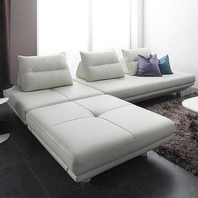 皮沙发 大小户型真皮沙发 简约现代转角客厅组合真皮沙发