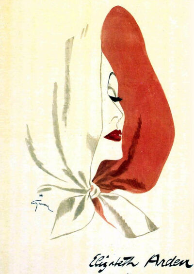 Illustration - Rene Gruau fashion illustrator born Renato Zovagli Caminate Ricciardelli, 1909