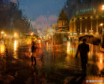 Cr. 本来是司空见惯的雨天场景，在摄影师Eduard Gordeev的镜头中却出现了油画一般的质感。不管你的目的地在何方，雨天也要灿烂阳光。03