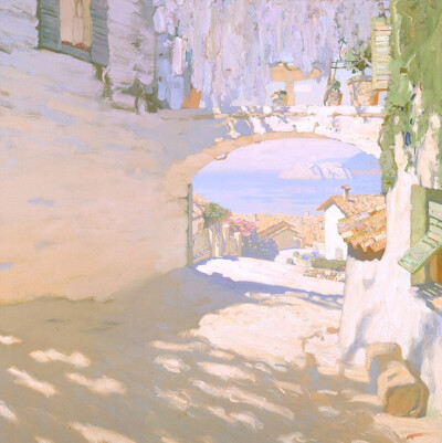 来自俄罗斯油画家Bato Dugarzhapov，典型的印象派画法，颇有莫奈的感觉。在他的画面里仿佛有一种特殊的光环境，让自然中的风景显得异常温柔和细腻。黎明的薄雾，安静的夜晚都在他特有的色调下独具可爱之处。