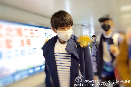 #王源# #TFBOYS王源# 141218 北京返重庆 6P