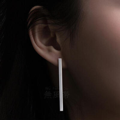无风带光线系列 简约耳饰品 925纯银耳钉女 原创设计创意礼物