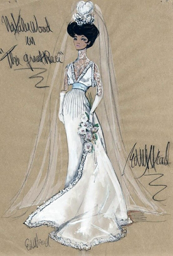 Edith Head sketch for Natalie Wood in The Great Race (1965)