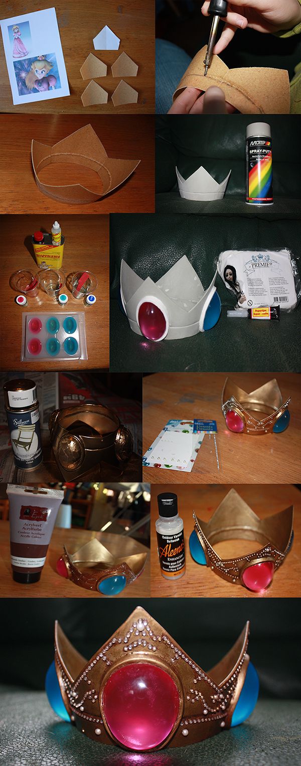 Princess Peach Crown Tutorial by Iloon-Creations.deviantart.com on @deviantART