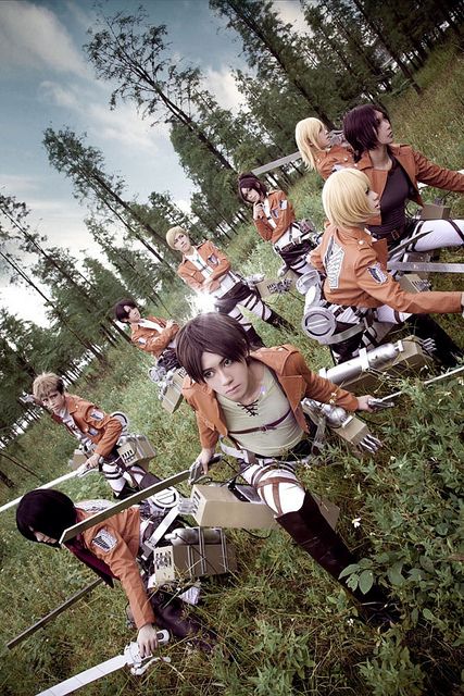 Attack On Titan Group Cosplay | Dragon*Con 2013. Really accurate in my opinion.