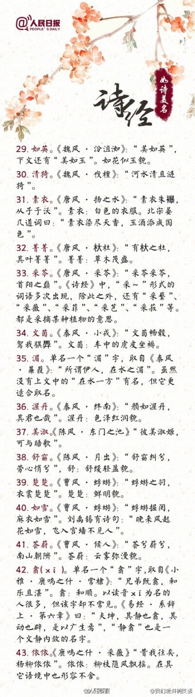 诗经取名
