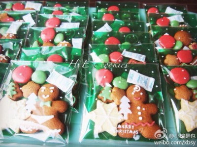 嘿～圣诞要到了呢！H.E's cookies姜饼人（收到他的人会有好运哦！）