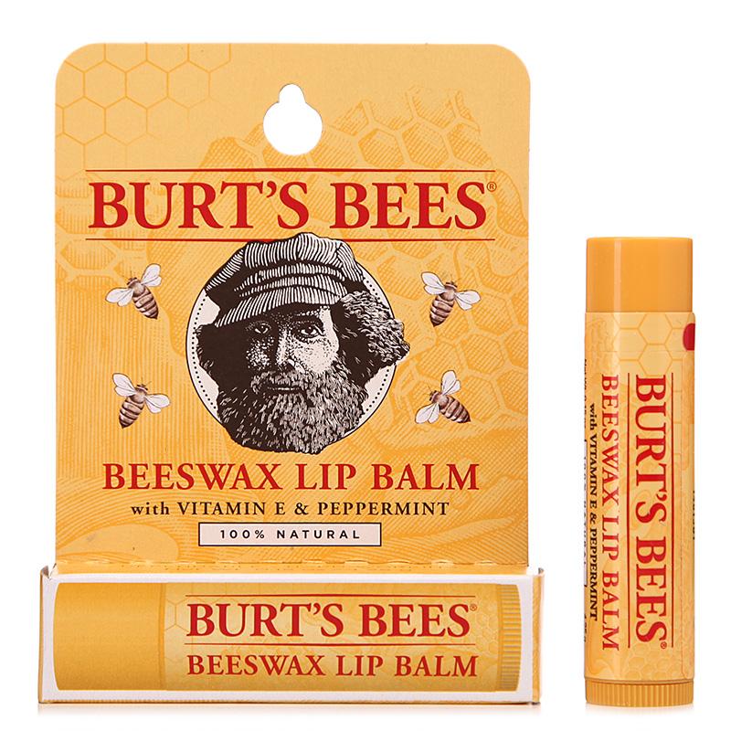 美国口碑唇膏Burt's Bees小蜜蜂蜂蜡护唇膏4.25g滋润持久保湿锁水
