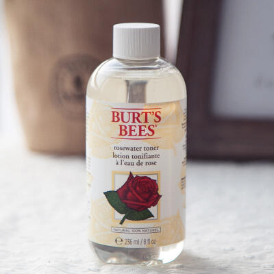 美国Burt's Bees小蜜蜂玫瑰甘油爽肤水保湿收敛毛孔236ml可用