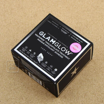 美国GlamGlow格莱魅亮颜去角质泥面膜50ml发光黑罐Glam Glow