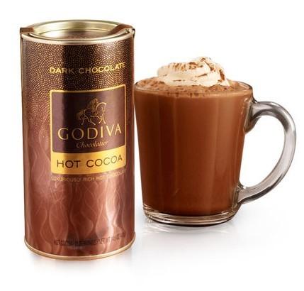 圣诞节进口高迪瓦godiva歌帝梵天然纯黑巧克力热可可粉冲饮烘焙